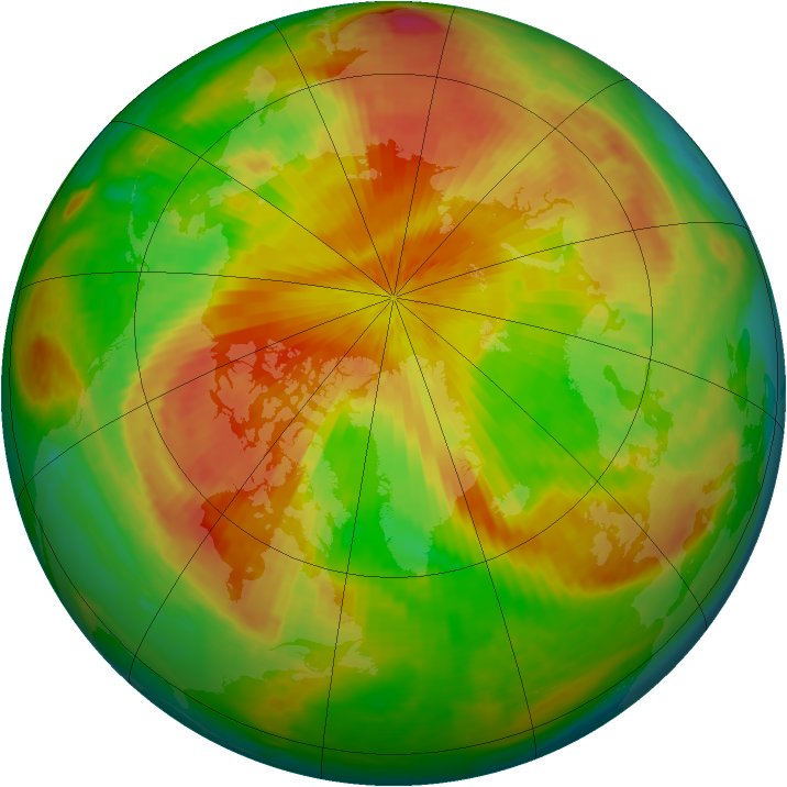 Arctic ozone map for 06 May 2004
